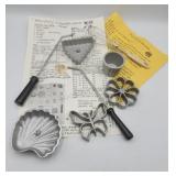 Vintage Unused Rosette & Timbale Irons Set .