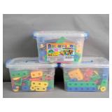 3x Bid Brickyard Building Blocks