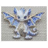 Blue White Porcelain Look Baby Dragon