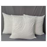 3x The Bid 27x27 Feather/fiber Pillows