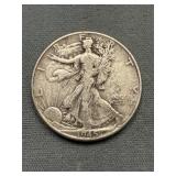 1945 Walking Liberty Silver Half Dollar