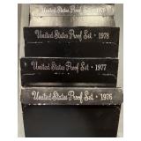 4x The Bid Us Mint Proof Coin Sets 1976-79 Scarce