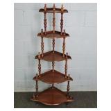 5 Tier Mahogany Corner Shelf Unit