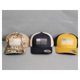 3x The Bid Assorted Columbia Ball Caps