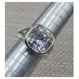 Two Toned Statement Ring Sz 7