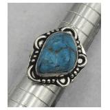 Silver Plate Stamped 925 Ring Sz 6