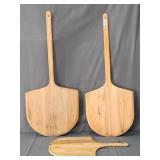 3x The Bid Supera Wooden Pizza Peels