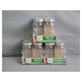 3x The Bid Ball 4 Pack 16oz Spiral Jar W/ Lid