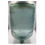 Antique Aqua Glass 5 Gal Jug Purock Water