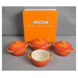4 Pc Le Crueset Mini Cocettes