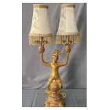 2 Light Composite Table Lamp W/ Matching Shades