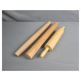 3x The Bid Wooden Rolling Pins