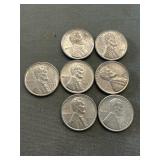 Lot Of 7 High Grade Steel 1943 Cents