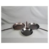 3x The Bid Carbon Steel Skillets