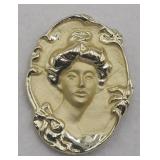 Victorian Lady Cameo Brooch Pin