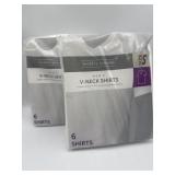 Lot Of 2 Packages - 6 V Neck Shirts Men
