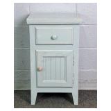 Small Painted Solid Wood Stand W/ Storage