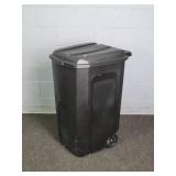 45 Gal. Rolling Hinged Lid Plastic Garbage Can