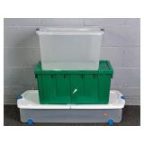 Lot Of 3 Sterilite & More Plastic Storage Totes