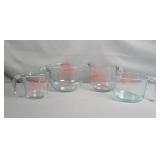4x Bid Pyrex & More Glass Measuring Cups