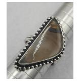 Silver Plate 925 Ethnic Bohemian Ring Sz 8 Not