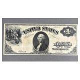 1917 Large Size $1 Us Note High Grade