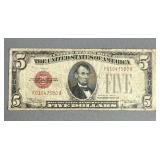 1928 $5 Red Seal Bearer Note