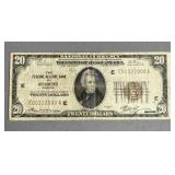 1929 Brown Seal $20 National Currency Richmond