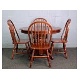 5 Pc Set Sturdy Solid Wood Dinette Set