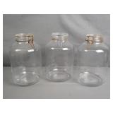3x The Bid Large Storage Jar W/clamp & Gasket Lid