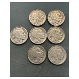 Lot Of 7 Buffalo / Indian Nickels - Full Dates