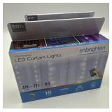 2 New Sets Of Led Curtain Lights 88 Lights 16