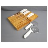 9x The Bid Bakers & Chef Knives, Pizza Cutter