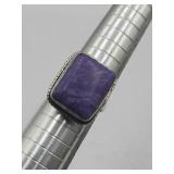 Silver Plate Stamped 925 Ring Sz 8