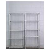 2x Bid Singaye 5 Tier Metal Wire Rack Shelf Units