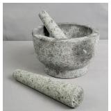 Stoneware Mortar And Pestle