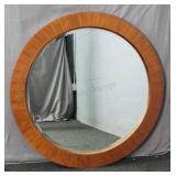 Ethan Allen Cherry Frame Bevel Glass Rnd Mirror