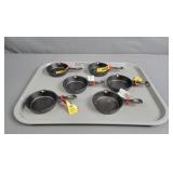 6x Bid Lodge 3" Cast Iron Pans