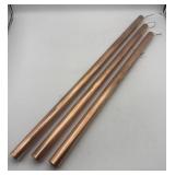 Lot Of 3 Solid Copper Tubular Chimes