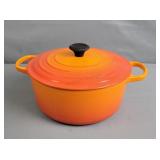Le Crueset Orange Enamel Dutch Oven