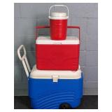 Lot Of 3 Igloo & Coleman Beverage Coolers