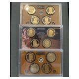 3x The Bid Presidential Proof Dollar Coin Sets