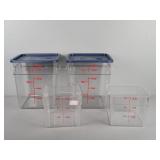 4x The Bid Cambro Square Food Storage Container
