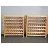 2x The Bid Wood 54 Bottle Wine Rack