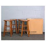 6x Bid Winsome Solid Wood Bar Stools
