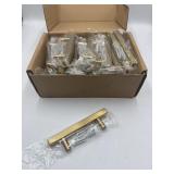 New Box Of 24 New Modern Gold Drawer Pulls 5"