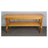 Ethan Allen Solid Maple Two- Tier Hall Table
