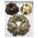 Lot Of 3 Nordic Ware Bundt Pans - Mostly New