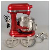 Kitchen Aid 7 Qt. Red Mixer - Powers Up.