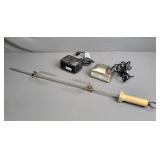 Electric Rotisserie Skewer & Motor Powers Up